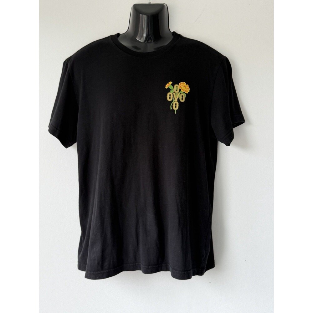 Octobers Very Own OVO Tee Shirt Black Gold Drake Canada Men Size L Preowned